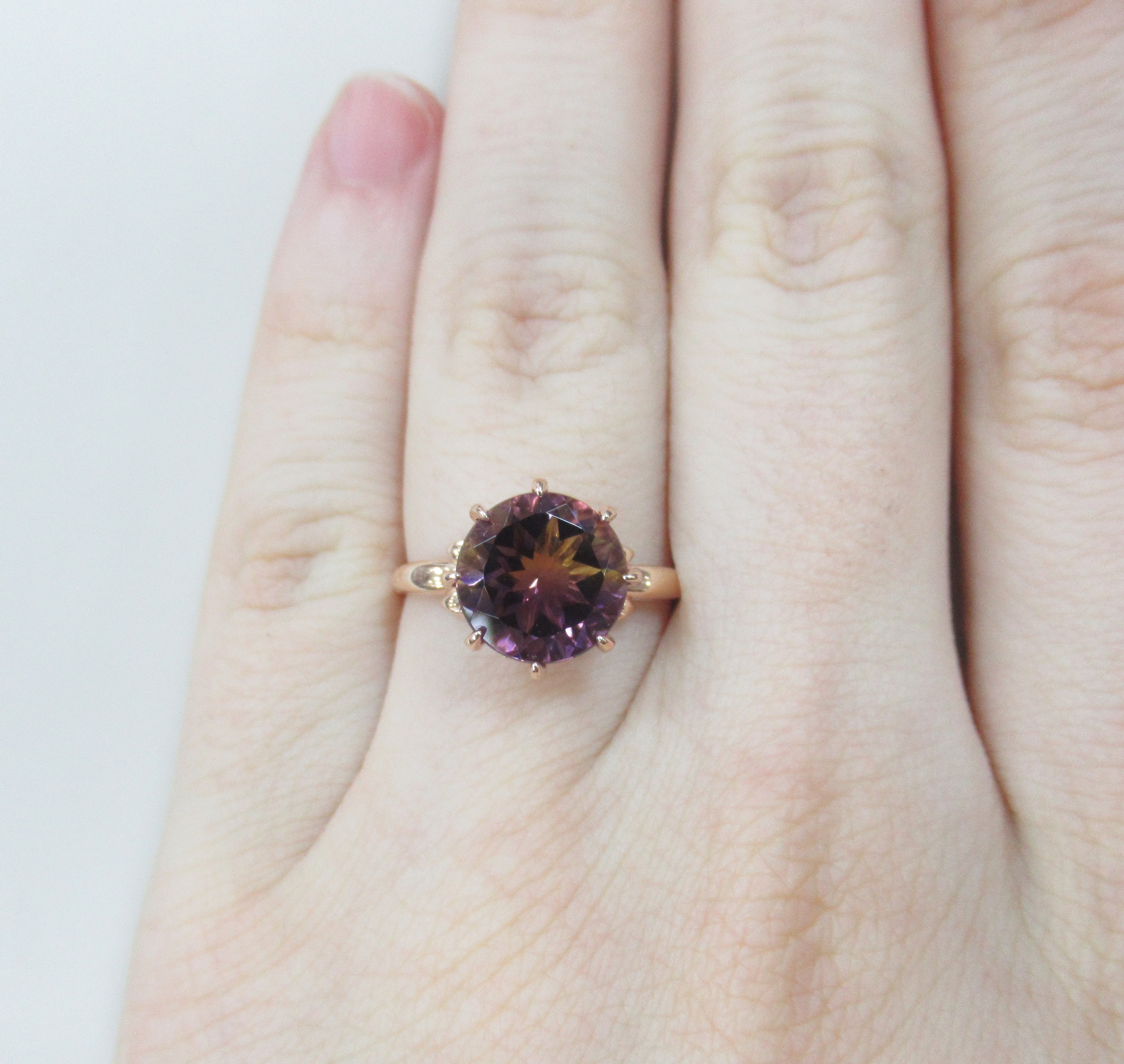 Серебряное кольцо с аметрином